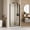 Black, variant on 34-35.4" W x 72" H Frameless Bifold Shower Door, 1/4" (6mm) Clear SGCC Tempered Glass Shower Door, Pivot Swing Shower Glass Door in Chrome Finish, Reversible Installation