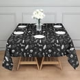 thumbnail image 3 of Black Gothic Skull Spider Pattern Square Tablecloth,Waterproof Square Table Cover,Wipeable Spillproof Washable Table Cover for Home Kitchen Party Decor 60"x60"(152x152cm), 3 of 6