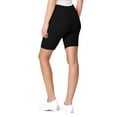 thumbnail image 4 of Women's Casual Solid Elastic High Waist Stretch Biker Shorts (Pack of 5), 4 of 5