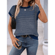thumbnail image 5 of Suéter Informal de Rayas con Mangas y Bloques de Color Azul, Talla XL, 5 of 9