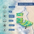 thumbnail image 2 of 4Monster Microfiber Beach Towel, Quick Dry Lightweight Towel, Large, Greenfish, 2 of 7