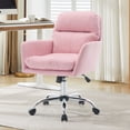 thumbnail image 4 of New Home Office Desk Chair :Ergonomic Computer Chair with Lumbar Support Adjustable Height Rolling Swivel Executive Task Armrests Chair, Pink, 4 of 9
