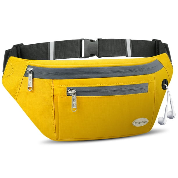 Entchin Fanny Pack for Women Men with 4 Pockets Waist Pack Crossbody