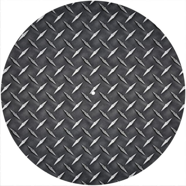 Slipmat Slip Mat Scratch Pad Felt for any 12" LP DJ Vinyl Turntable Record Player Custom Graphical - Diamond Plate Black