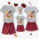 thumbnail image 1 of Pijamas familiares navideños a juego, conjuntos de Pijamas cortos grises, Navidad en julio, 1 of 3