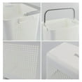 thumbnail image 2 of 35 L Plastic Laundry Storage Basket, White Laundry Hamper with Handle, 4-Pack, 2 of 7