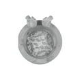 thumbnail image 4 of Cement Round Bird Bath with 2 Figurine and Engraved Floral Motif, Gray, 4 of 6