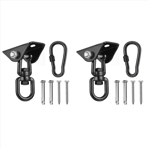 2X Gancho de Techo Silla Colgante 360 ° Girar Colgador de Columpio 450 KG Gancho de Suspensión de Columpio para de Boxeo, Hamaca, Yoga, Etc.