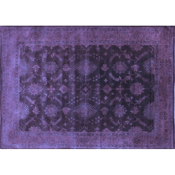 Ahgly Company Machine Washable Indoor Rectangle Oriental Blue Industrial Area Rugs, 2' x 3'
