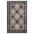 thumbnail image 2 of Modern Polyester and Cotton Diamond Geometric Indoor Area Rug - 8' x 10', Ivory-Charcoal, 2 of 9