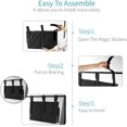 thumbnail image 3 of Wattne Bedside Caddy, Hanging Storage Bag Holder Beside Organizer with 8 Pockets for Bunk Dorm Rooms and Hospital Bed Rails, Black, 3 of 7