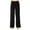 Black, variant on qolati Cotton Linen Wide Leg Pants for Women Casual Elastic High Waisted Comfy Trousers 2023 Summer Straight Leg Long Lounge Pant