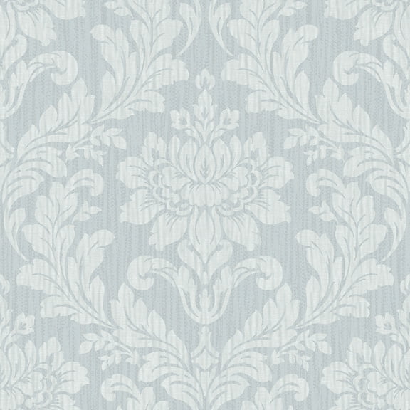 Advantage Galois Light Blue Damask Wallpaper