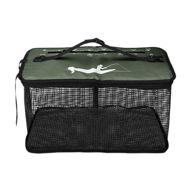 Red de pesca Strade Fareast Limited cesta para peces ligera portátil multiusos plegable Verde 46x27x26cm
