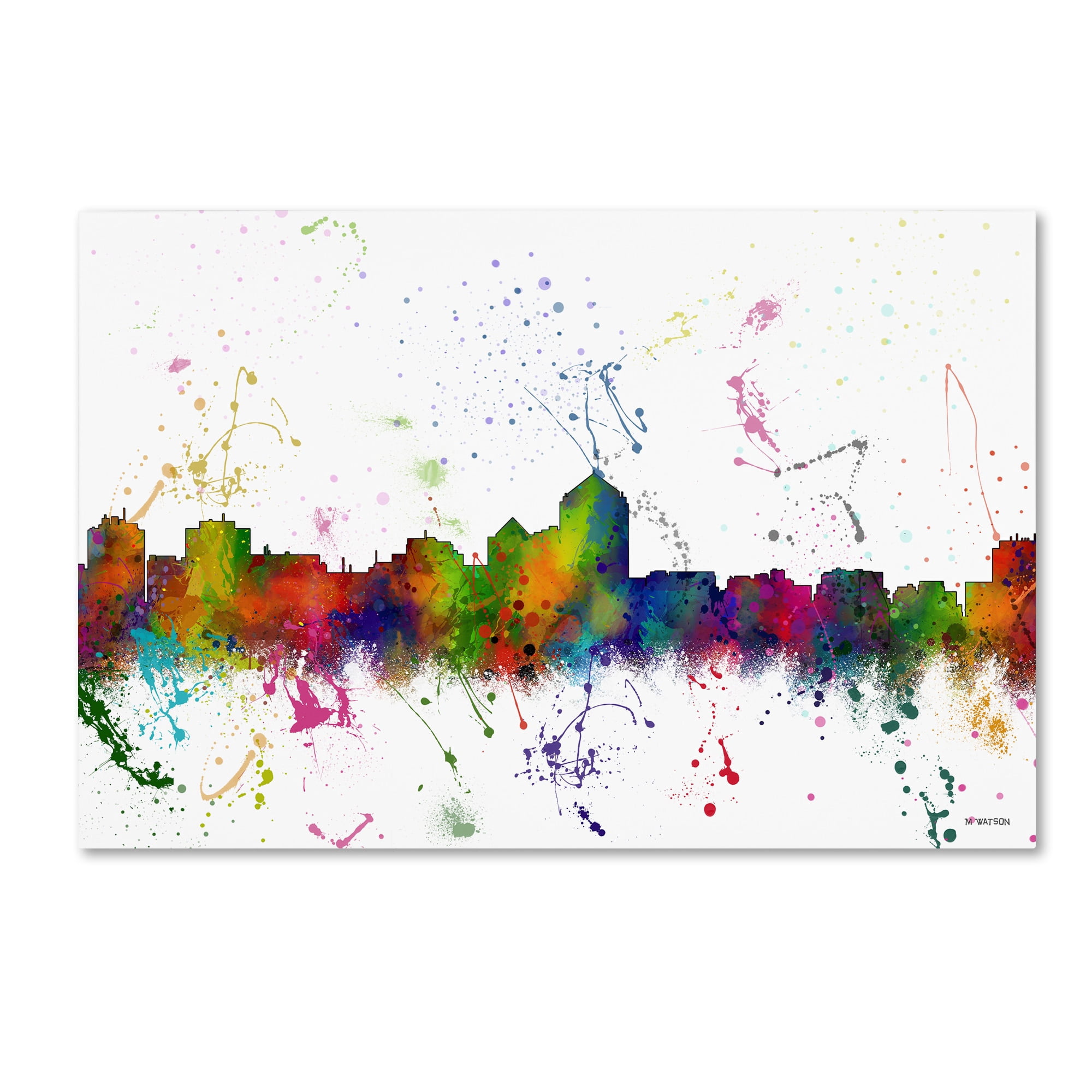 Trademark Fine Art "Albuquerque New Mexico Skyline Mclr-1" Canvas Art by Marlene Watson