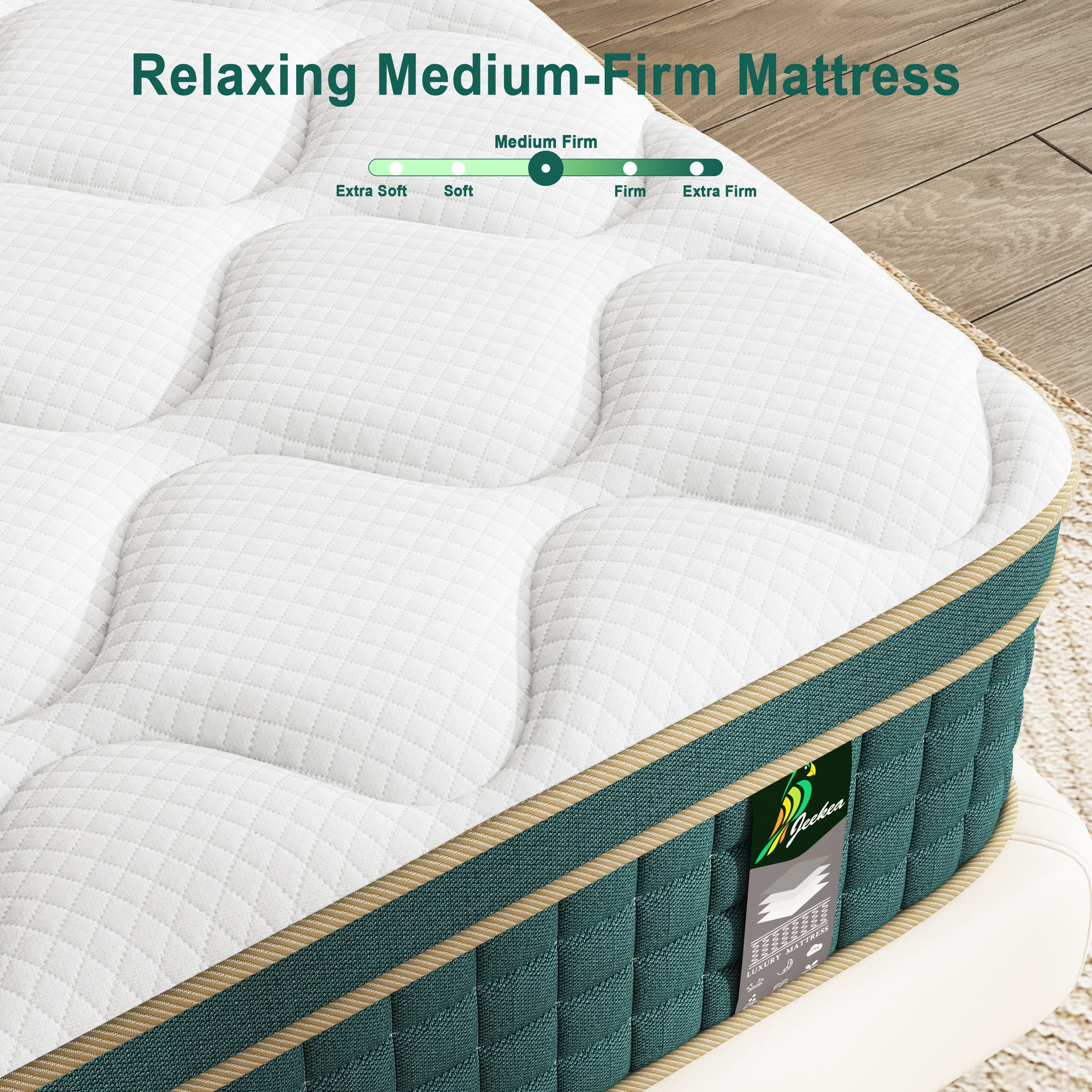 King Mattress in a Box - 10 Inch King Size Memory Foam Mattress - Hybrid Mattress King Size for Back Pain Relief - Medium Firm King Bed Mattress with Motion Isolation & Strong Edge Support