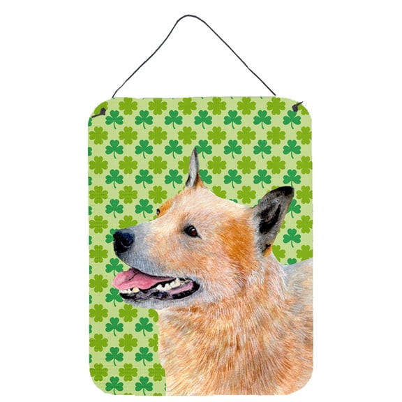 Carolines Treasures LH9182DS1216 Australian Cattle Dog St. Patricks Day Shamrock Wall or Door Hanging Prints 12WX16H