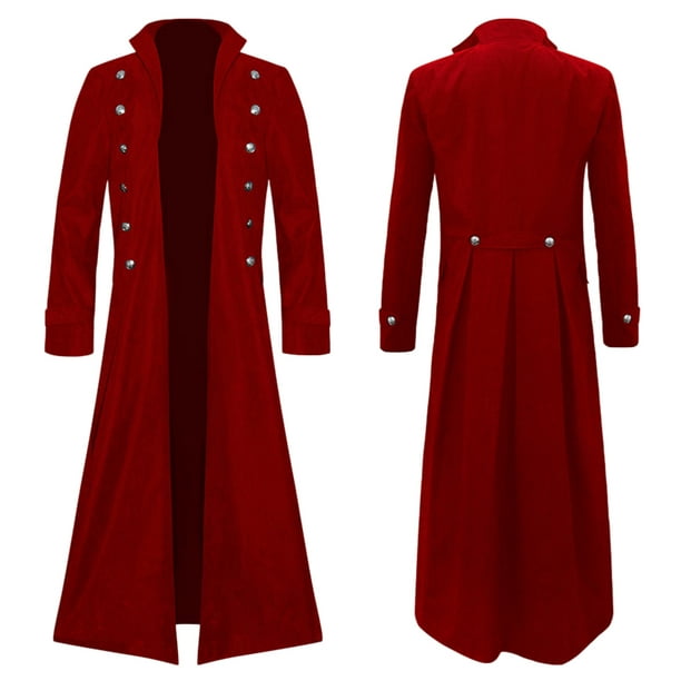 red motorcycle jacket men's fashion steampunk vintage jacket coat ...