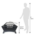 thumbnail image 3 of Blue Sky 28" Outdoor Decorative Square Fire Pit with Cover, Black, Wood Burning, 3 of 8