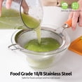 thumbnail image 3 of 18/8 Stainless Steel Mesh Strainer: U-Taste 5.5 Inch Kitchen Fine Mesh Sieve Food Colander with Riveted Sturdy Silicone Handle and 30 Mesh Hole for Straining Flour, Pasta, Fruit, Quinoa (Orange), 3 of 11