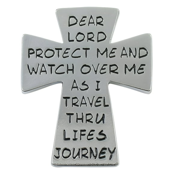 Cross Auto Visor Clip - Lord Protect Me