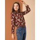 thumbnail image 2 of Blusa lunares florales Vino rojo T M, 2 of 6