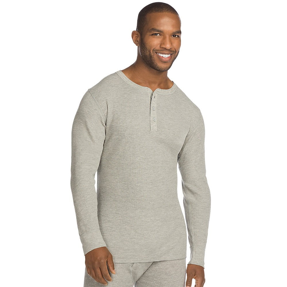 Hanes Men's Thermal Henley Base Layer Shirt, Style 14510 Walmart