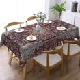 thumbnail image 3 of Abstract Ethnic Boho Table Cloth for Dining Tables, Reusable Red Vintage Persian Style Tablecloths Tribal Decor Bohemian Rectangle Table Cover for Kitchen,Holiday,Party,60x84Inch, 3 of 8