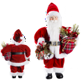 thumbnail image 2 of UTEN 12" Santa Claus Christmas Figurine Figure Decoration with Gifts Bag and 2 Bells for Holiday Party Home Decoration, 2 of 11