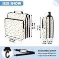 thumbnail image 3 of Zipper Binder with Shoulder Strap 2 inch 3 Ring Waterproof File Folder Organizer Bag 500 Sheet Cute Pink and Blue Flowers, 3 of 8