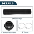 thumbnail image 5 of Unique Bargains Car Truck RV Bus Van Car Heater Duct Kit Car Heater Duct Pipe Hose Set with Heater Pipe Air Vent Outlet Cover 60mm ID 80cm Max L, 5 of 6