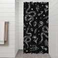 thumbnail image 2 of Black Gothic Snake Flower Moon Pattern Shower Curtain 36"x72" ,Bathroom Decorative Shower Curtains Set with 12 Hooks,Modern Waterproof Washable Shower Curtain, 2 of 6
