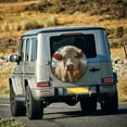 thumbnail image 5 of Salouo Daisy Meadow Cow Print Spare Tire Cover 14-17 inch Spare Tire Protector Universal Tough Tire Wheel Cover for Trailer SUV and Truck-14 inch, 5 of 6
