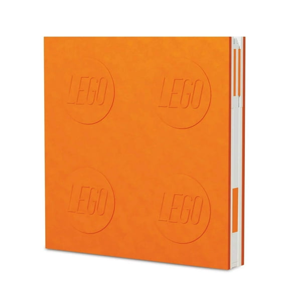 LEGO Stationery Locking Notebook with Gel Pen - Orange (52440)