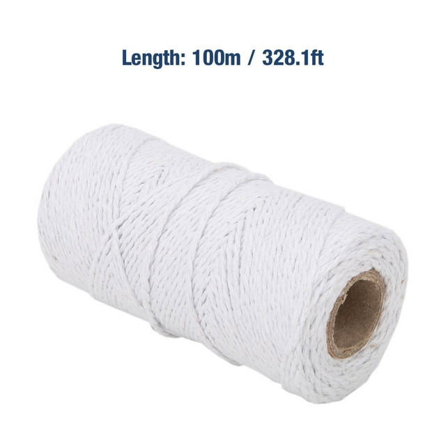 Yute 100m / 3281ft Coser Costura a mano Manualidades DIY Cordón trenzado vintage Hilo de yute Blanco ANGGREK Otros