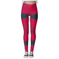thumbnail image 2 of FASHOFT Valentine's Day Leggings for Women Holiday High Waisted Comfy Pants Ankle Length Brushed Gym Legging Winter Stretch Tights Watermelon Red L, 2 of 6
