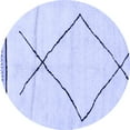 thumbnail image 1 of Ahgly Company Machine Washable Indoor Round Solid Blue Modern Area Rugs, 7' Round, 1 of 4