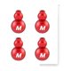 thumbnail image 5 of 4 tapones para extremos de cables de bicicleta Kusrkot rojo, 5 of 8