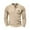 Khaki, variant on Zylanna Men's T-Shirts Tee, Button Long Sleeve Crew Neck Stretchy Solid Color Casual Tops for Man Gray