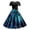Z02-Mint Green, variant on Women's Sun Moon Star Galaxy A-Line Dress Short Sleeve High Waisted Belted Midi Dress (Dark Purple, L)