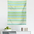 thumbnail image 1 of Teal and White Tapestry, Zig Zag Lines in Horizontal Order Chevron Triangles Geometric, Fabric Wall Hanging Decor for Bedroom Living Room Dorm, 5 Sizes, Yellow Green Cream Blue, by Ambesonne, 1 of 1