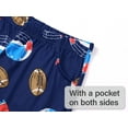 thumbnail image 6 of Beezizac Little & Big Boys Pajamas Gray & Navy Football 2-Piece Tank Top & Shorts Sleeve PJ Set Kid Sleepwear Size 12, 6 of 7