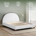 thumbnail image 3 of Ilios Innova | Base de Cama King Size con Cabecera Arco Tapizada en Lino. Diseño Moderno Minimalista en Color Blanco., 3 of 9
