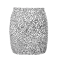 thumbnail image 6 of PrettyGuide Women's Sequin Skirt Stretchy Bodycon Sparkle Mini Skirt Night Out, XXX-Large, 6 of 7