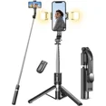 thumbnail image 2 of Palo Selfie Trípode con Control Remoto Bluetooth, Altura 1.7 m, Soporte para Móvil con Luz LED, Compatible con Apple y Android, 2 of 7