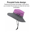 thumbnail image 4 of Linyer Sun Hats Comfortable Headwear Clothing Accessory Children Adult Adjustable Ponytail Hole Fisherman Hat for Outdoor Travel Mixed Purple/Adult, 4 of 5