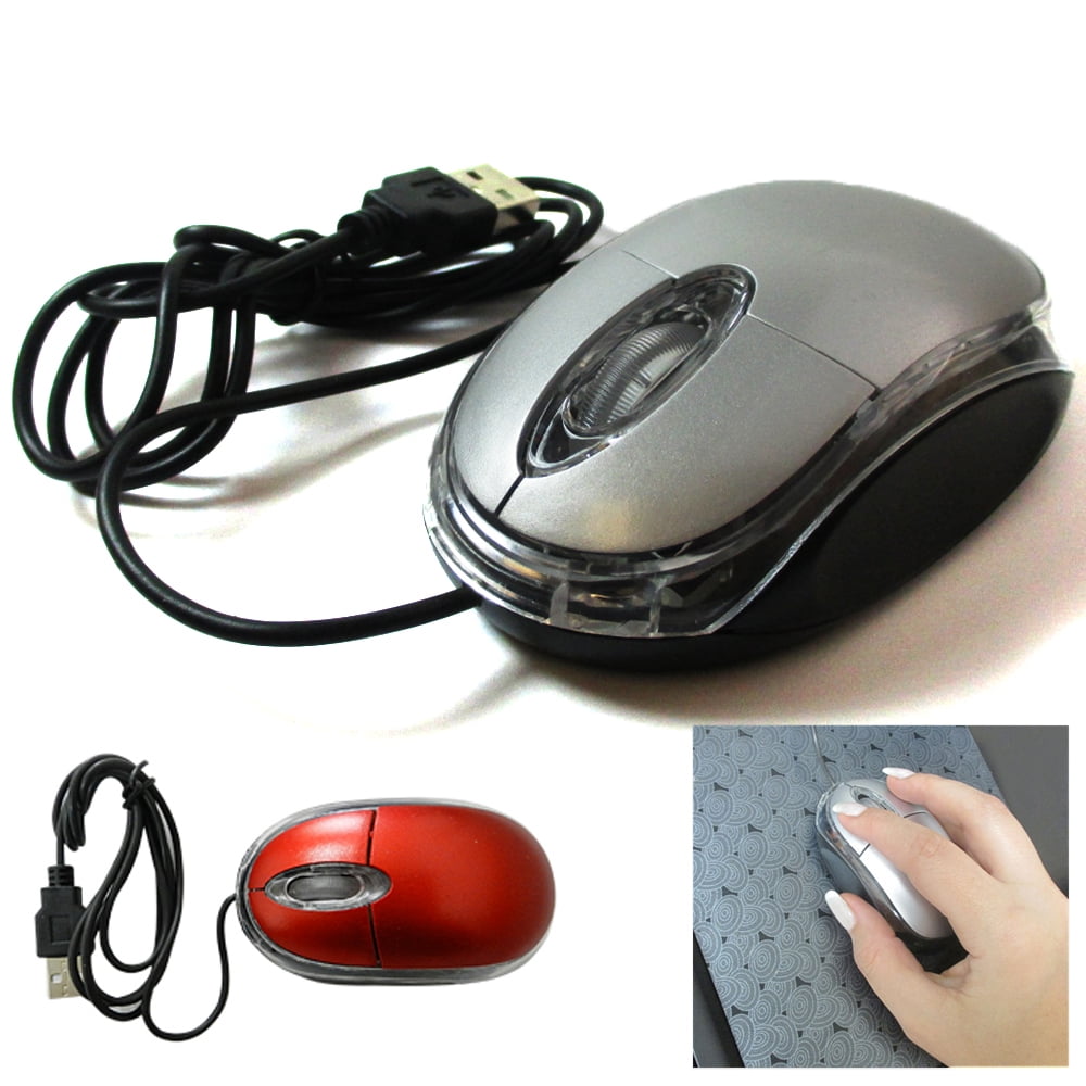 1 Wired Basic Optical Mouse USB Scroll Wheel Mice Laptop Computer PC