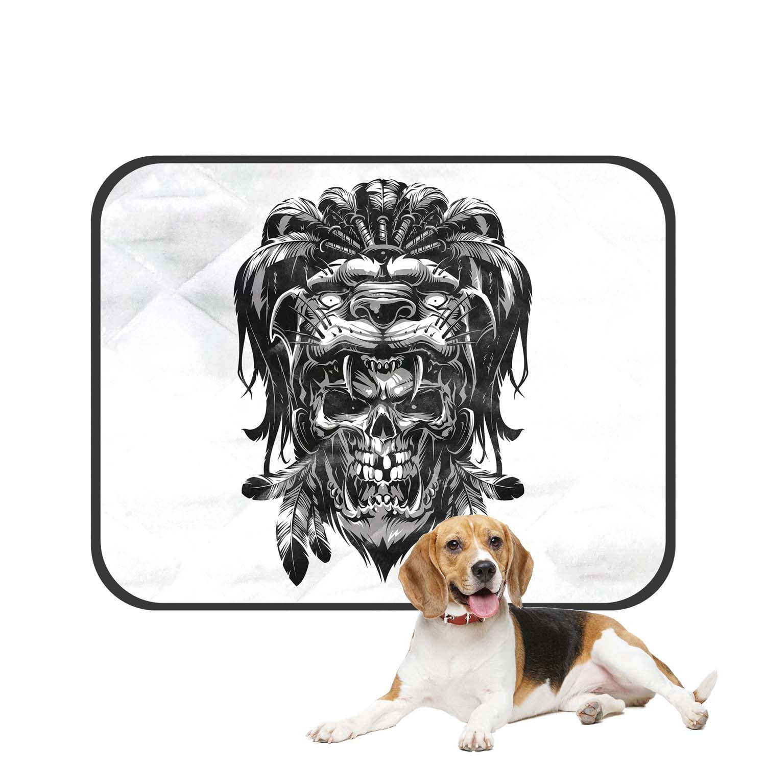 PKQWTM Jaguar Warrior Pet Dog Cat Bed Pee Pads Mat Cushion Potty