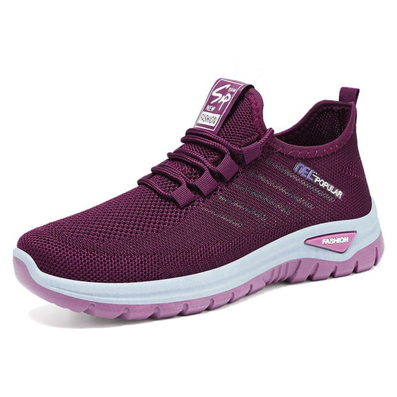 Xiaoxatg Women's Sneakers Lightweight -On Shoes for Casual Comfort Running for Every Season Stylish Design Ideal for Daily Wear 9 Dark Purple