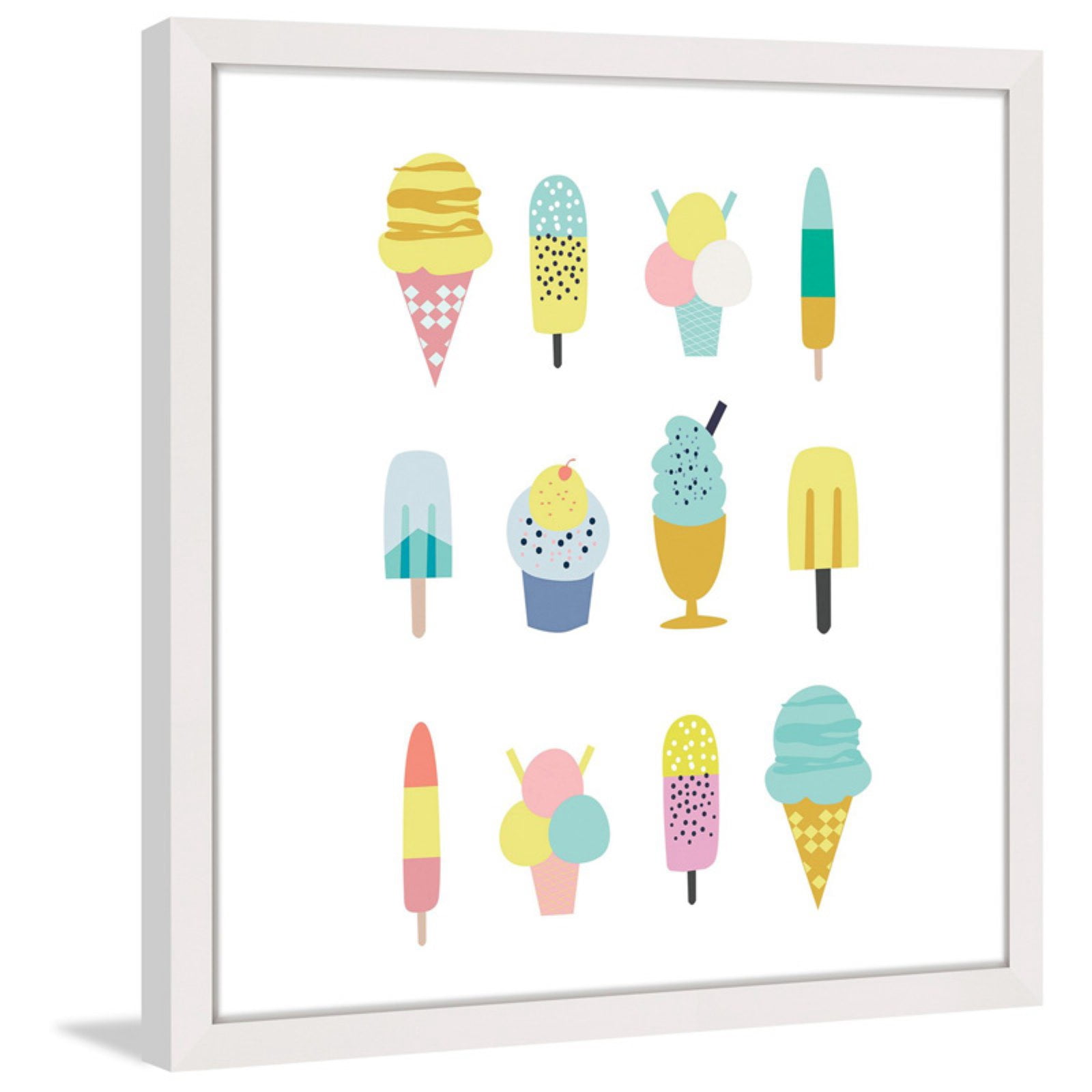 Marmont Hill "Ice Cream Styles" by Shayna Pitch Framed Painting Print
